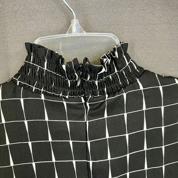 Who What Wear Black White geo print sleeveless dress XS - Picture 6 of 9